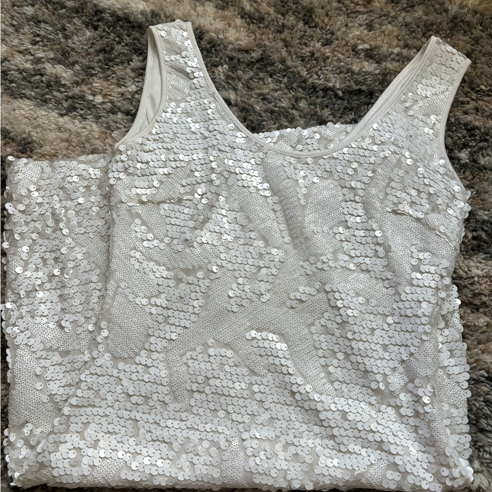 Guess White Sequin size 2